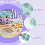 Darrahopens Home & Garden > Kitchenware > Food Storage 4-pack snack boxes with compartments, snack containers for kids and adults, 4-compartment bento lunch boxes