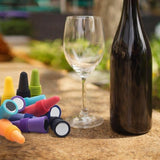 Darrahopens Home & Garden > Kitchenware > Food Storage 4 Piece Colored Stoppers - Reusable - Silicone Material - With Non-slip Handle, Perfect for Champagne, Keeps Your Drink Fresh
