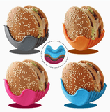 Darrahopens Home & Garden > Kitchenware > Food Storage 4Pcs Retractable Burger Fixed Box Adjustable Hamburger Holders Reusable Washable Retractable Hamburger Clip Silicone Rack Holder Burger Box