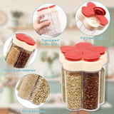 Darrahopens Home & Garden > Kitchenware > Food Storage 5-In-1 Portable Spice Container, For Home Kitchen, Kitchen Storage, Outdoor Camping Seasoning Storage,11*9cm,Red In Australia - Darrahopens