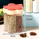 Darrahopens Home & Garden > Kitchenware > Food Storage 5-In-1 Portable Spice Container, For Home Kitchen, Kitchen Storage, Outdoor Camping Seasoning Storage,11*9cm,Red In Australia - Darrahopens