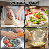 Darrahopens Home & Garden > Kitchenware > Food Storage 5-Piece Stainless Steel Mixing Bowl Set for Baking, Salad, Dough & Food Prep – Nesting Design with Measurement Marks and Durable Finish (Silver)
