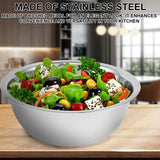Darrahopens Home & Garden > Kitchenware > Food Storage 5-Piece Stainless Steel Mixing Bowl Set for Baking, Salad, Dough & Food Prep – Nesting Design with Measurement Marks and Durable Finish (Silver)