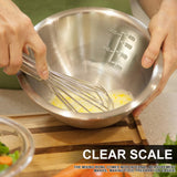 Darrahopens Home & Garden > Kitchenware > Food Storage 5-Piece Stainless Steel Mixing Bowl Set for Baking, Salad, Dough & Food Prep – Nesting Design with Measurement Marks and Durable Finish (Silver)