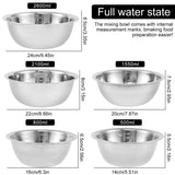 Darrahopens Home & Garden > Kitchenware > Food Storage 5-Piece Stainless Steel Mixing Bowl Set for Baking, Salad, Dough & Food Prep – Nesting Design with Measurement Marks and Durable Finish (Silver)