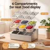 Darrahopens Home & Garden > Kitchenware > Food Storage 5-Star Chef 6 Pan Food Serving Display Container Stainless Steel Food Container Lids In Australia - Darrahopens