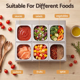Darrahopens Home & Garden > Kitchenware > Food Storage 5-Star Chef 6 Pan Food Serving Display Container Stainless Steel Food Container Lids In Australia - Darrahopens