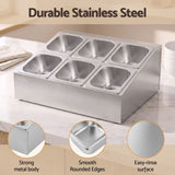 Darrahopens Home & Garden > Kitchenware > Food Storage 5-Star Chef 6 Pan Food Serving Display Container Stainless Steel Food Container Lids In Australia - Darrahopens