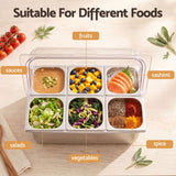 Darrahopens Home & Garden > Kitchenware > Food Storage 5-Star Chef 6 Pan Food Serving Display Stainless Steel Cooler Platter with Clear Roll Top Cover In Australia - Darrahopens