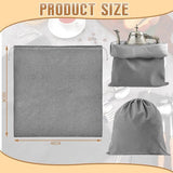 Darrahopens Home & Garden > Kitchenware > Food Storage 6 Silver Storage Bags – Fabric Protective Bags for Jewelry, Silverware, and Cutlery – Reusable (Dark Gray, 40 x 50 cm)