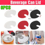 Darrahopens Home & Garden > Kitchenware > Food Storage 6Pcs Beverage Can Lid Cap Soda Soft Drink Snaps Tops Cover Lock Sealer Protector