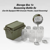 Darrahopens Home & Garden > Kitchenware > Food Storage 7pcs Portable Spice Bottle Set Travel BBQ Camping Storage Container Organizer