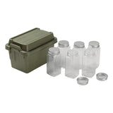 Darrahopens Home & Garden > Kitchenware > Food Storage 7pcs Portable Spice Bottle Set Travel BBQ Camping Storage Container Organizer