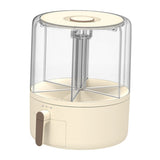 Darrahopens Home & Garden > Kitchenware > Food Storage 9.6L 6 Grid Rice Grain Dispenser One Click Operation Rotating Cereal Storage Container Dry Food Dispenser Bucket In Australia - Darrahopens