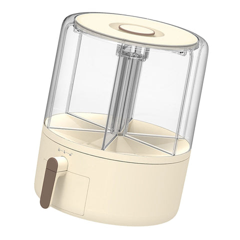 Darrahopens Home & Garden > Kitchenware > Food Storage 9.6L 6 Grid Rice Grain Dispenser One Click Operation Rotating Cereal Storage Container Dry Food Dispenser Bucket In Australia - Darrahopens