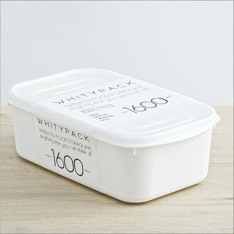 Darrahopens Home & Garden > Kitchenware > Food Storage Airtight 1600ml Food Storage Container, 1-Pack – BPA-Free, Freezer & Microwave Safe with Soft-Seal Lid, Stackable for Fridge Organization, Large Capacity for Family Meals, Batch Cooking, and Bulk Storage (White)
