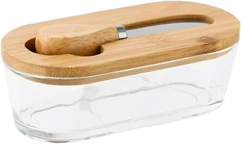 Darrahopens Home & Garden > Kitchenware > Food Storage Airtight Containers - Airtight Containers with Butter - Airtight Containers with Cheese - With Butter Knife - Unbreakable Glass Food Containers - With Silicone Sealing Ring - Kitchen Butter Container (Type A)