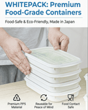 Darrahopens Home & Garden > Kitchenware > Food Storage Airtight Food Storage Containers Set – 5-Piece Multi-Size (2x350ml, 1x700ml, 1x800ml, 1x1600ml), BPA-Free, Freezer & Microwave Safe with Soft-Seal Lids, Stackable for Complete Kitchen Organization (White)