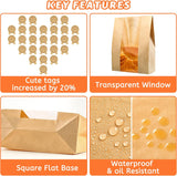 Darrahopens Home & Garden > Kitchenware > Food Storage Bread Bag - Kraft paper with transparent window - 35*21*9 cm | Large baking bag - Suitable for storing bread, cookies, and snacks - Includes resealable tape