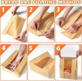 Darrahopens Home & Garden > Kitchenware > Food Storage Bread Bag - Kraft paper with transparent window - 35*21*9 cm | Large baking bag - Suitable for storing bread, cookies, and snacks - Includes resealable tape