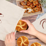 Darrahopens Home & Garden > Kitchenware > Food Storage Bread Bag | Pack of 4 - Reusable Bread Bags - Drawstring Bread Bags - Storage Bags - Washable Fabric Bread Bags - Breathable Cotton - For Homemade Bread, Baguettes, and Other Pastries (Coffee Brown)