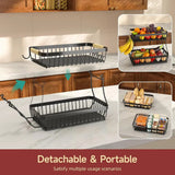Darrahopens Home & Garden > Kitchenware > Food Storage CARLA HOME 2-Tier Fruit Basket Metal Storage Bowl Kitchen Counter Organizer with Handles for Fruits, Vegetables, Snacks & Bread