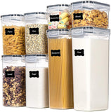 Darrahopens Home & Garden > Kitchenware > Food Storage CARLA HOME 8 Piece Airtight Food Storage Containers Set with Lids & Labels for Kitchen Storage