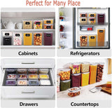 Darrahopens Home & Garden > Kitchenware > Food Storage CARLA HOME 8 Piece Airtight Food Storage Containers Set with Lids & Labels for Kitchen Storage