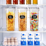 Darrahopens Home & Garden > Kitchenware > Food Storage CARLA HOME Airtight Cereal Storage Containers BPA-Free Food Dispensers with Pouring Lids for Pantry & Kitchen (4 Pack 2,5L)