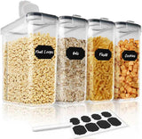 Darrahopens Home & Garden > Kitchenware > Food Storage CARLA HOME Airtight Cereal Storage Containers BPA-Free Food Dispensers with Pouring Lids for Pantry & Kitchen (4 Pack 2,5L)