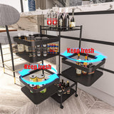 Darrahopens Home & Garden > Kitchenware > Food Storage CARLA HOME Metal 5-Tier Rolling Vegetable and Fruit Basket Cart Stand for Kitchen & Storage