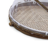 Darrahopens Home & Garden > Kitchenware > Food Storage Covered Bamboo Serving Food Tent Basket Hand Woven Round Food Basket with Mesh Cover In Australia - Darrahopens