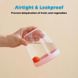 Darrahopens Home & Garden > Kitchenware > Food Storage Fruit Bowl - Salad Bowl - Leakproof reusable food container with lid and draining basket - Suitable for work, school, and travel. - 650 ml (Vegetable)