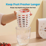 Darrahopens Home & Garden > Kitchenware > Food Storage Fruit Bowl - Salad Bowl - Leakproof reusable food container with lid and draining basket - Suitable for work, school, and travel. - 650 ml (Vegetable)