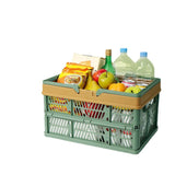 Darrahopens Home & Garden > Kitchenware > Food Storage Large Collapsible Storage Basket with Handles - Portable Folding Crate for Shopping, Picnics & Car Trunk(blue)