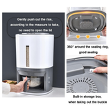 Darrahopens Home & Garden > Kitchenware > Food Storage Large Rice Dispenser, Large Grain Container Storage with Lid Measuring Cylinder Moisture Proof Household Cereal Dispenser Bucket