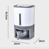 Darrahopens Home & Garden > Kitchenware > Food Storage Large Rice Dispenser, Large Grain Container Storage with Lid Measuring Cylinder Moisture Proof Household Cereal Dispenser Bucket