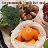 Darrahopens Home & Garden > Kitchenware > Food Storage Mesh Bags - Pack of 9 - Reusable Mesh Bags for Fruits and Vegetables - Cotton Mesh Bags for Groceries - Portable Vegetable Bags in 3 Sizes - Storage Bags for Fruits and Vegetables