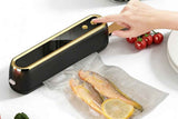 Darrahopens Home & Garden > Kitchenware > Food Storage Mini Vacuum Sealer Machine Cordless Food Vacuum Sealer for Freezer Storage Meal Prep - Black