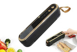Darrahopens Home & Garden > Kitchenware > Food Storage Mini Vacuum Sealer Machine Cordless Food Vacuum Sealer for Freezer Storage Meal Prep - Black