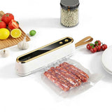 Darrahopens Home & Garden > Kitchenware > Food Storage Mini Vacuum Sealer Machine Cordless Food Vacuum Sealer for Freezer Storage Meal Prep - White