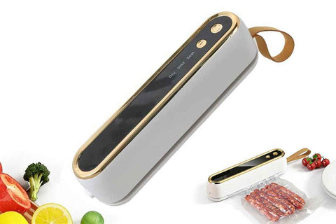 Darrahopens Home & Garden > Kitchenware > Food Storage Mini Vacuum Sealer Machine Cordless Food Vacuum Sealer for Freezer Storage Meal Prep - White