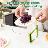 Darrahopens Home & Garden > Kitchenware > Food Storage Multifunctional Fruit Washing Basket with Colander and Lid - 2-in-1 Drain Basket & Fruit Colander - Suitable for Kitchen, Refrigerator, Picnic and Camping - Pink