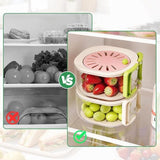 Darrahopens Home & Garden > Kitchenware > Food Storage Multifunctional Fruit Washing Basket with Colander and Lid - 2-in-1 Drain Basket & Fruit Colander - Suitable for Kitchen, Refrigerator, Picnic and Camping - Pink