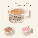 Darrahopens Home & Garden > Kitchenware > Food Storage Multifunctional Fruit Washing Basket with Colander and Lid - 2-in-1 Drain Basket & Fruit Colander - Suitable for Kitchen, Refrigerator, Picnic and Camping - Pink