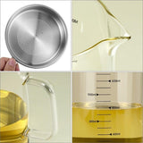 Darrahopens Home & Garden > Kitchenware > Food Storage Oil Can - Leak-Proof Oil Container - Oil Filter Can - Oil Container for Household Kitchen Use - Leak-Proof Oil Can with Mesh Filter - Glass Oil Filter Can