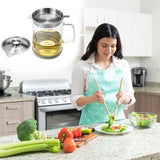 Darrahopens Home & Garden > Kitchenware > Food Storage Oil Can - Leak-Proof Oil Container - Oil Filter Can - Oil Container for Household Kitchen Use - Leak-Proof Oil Can with Mesh Filter - Glass Oil Filter Can