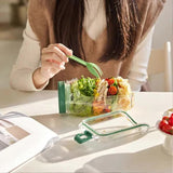Darrahopens Home & Garden > Kitchenware > Food Storage Salad Container with Sauce Dressing Bowl Portable Leak Proof All in One Salad Box