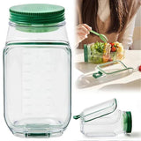 Darrahopens Home & Garden > Kitchenware > Food Storage Salad Container with Sauce Dressing Bowl Portable Leak Proof All in One Salad Box