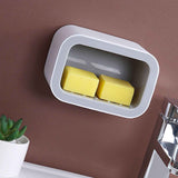 Darrahopens Home & Garden > Kitchenware > Food Storage Seasoning Box Wall Mount Multi Grid Seasoning Storage Container Kitchen Seasoning Jar Combination Set 2 Container Gray with 2 Spoons
